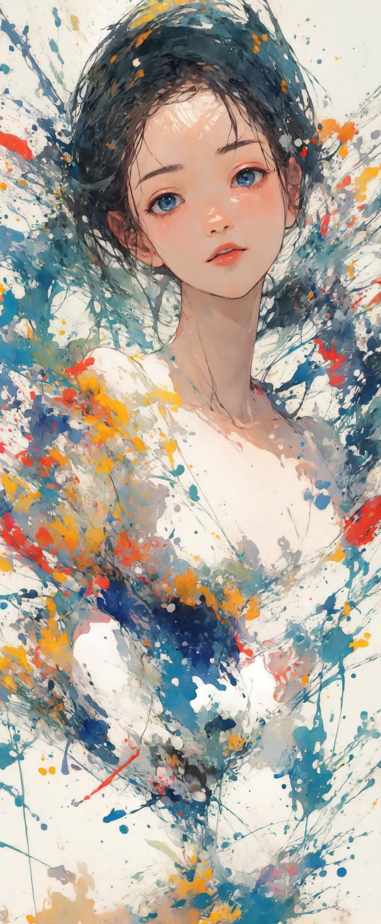 Anime Style,Classic Painting,Girl,Checkpoint,SD 1.5