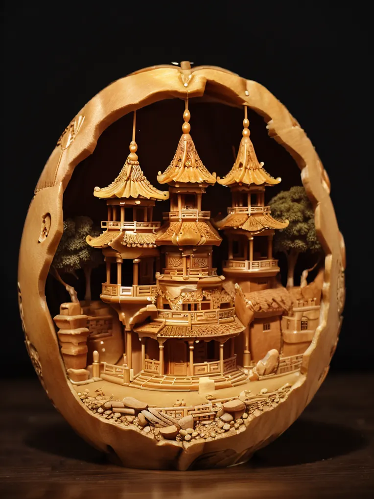Real nut-carving 真实核雕微刻艺术-LoRA-Welis-LiblibAI