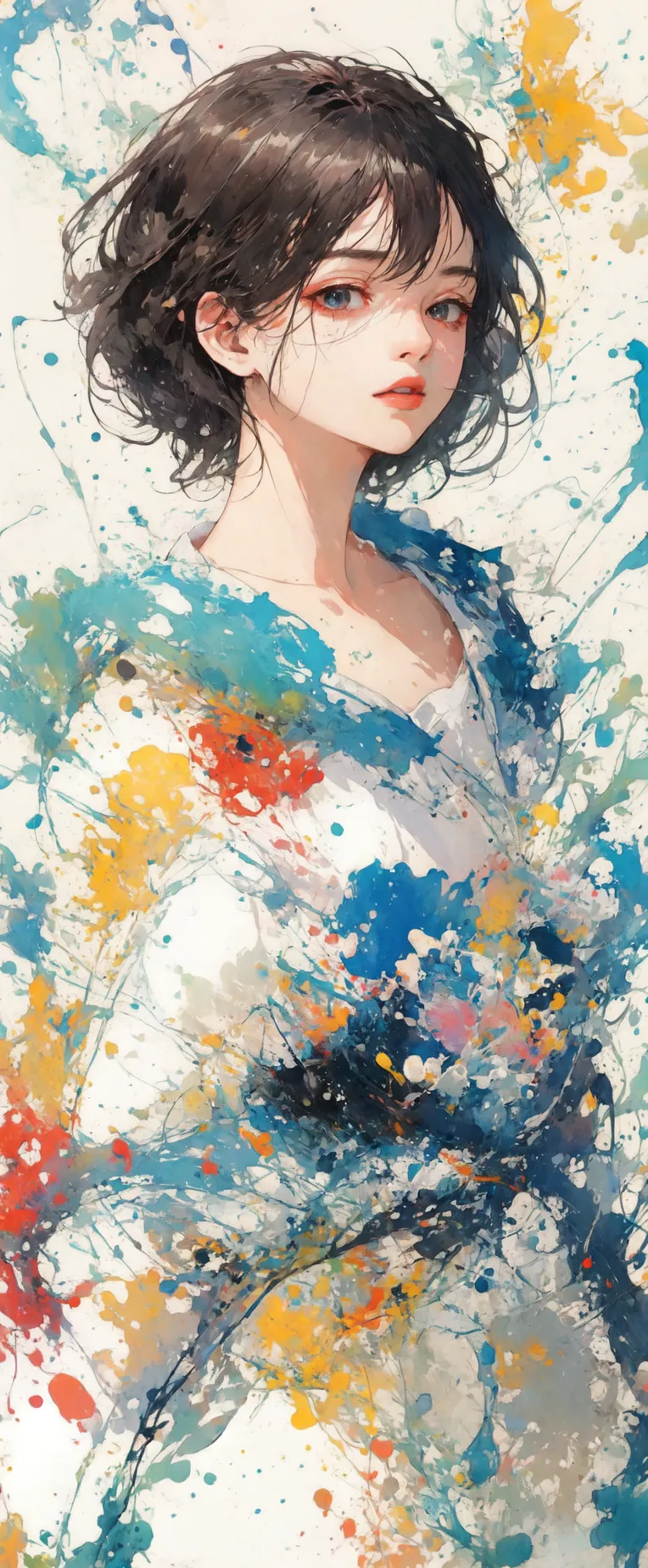 Anime Style,Classic Painting,Girl,Checkpoint,SD 1.5