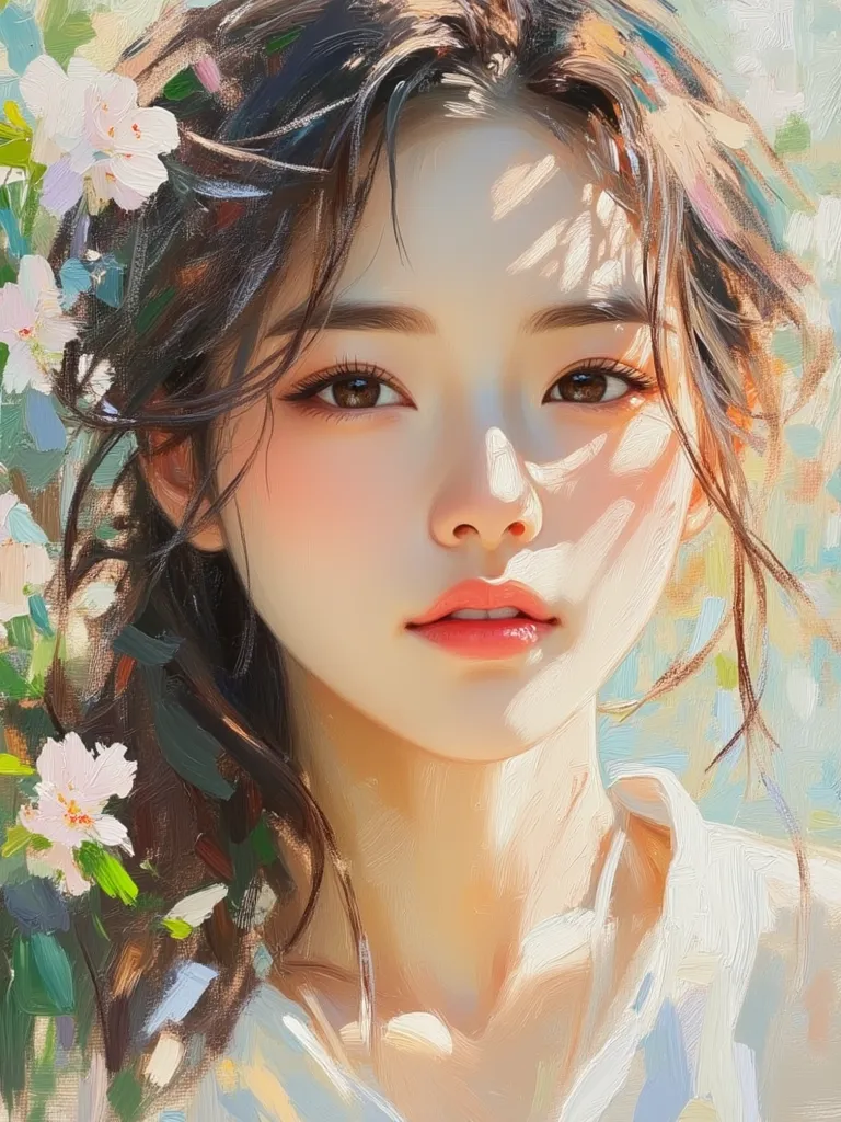 油彩画 青旭_情绪感油画水彩风格少女-LoRA-青旭-LiblibAI