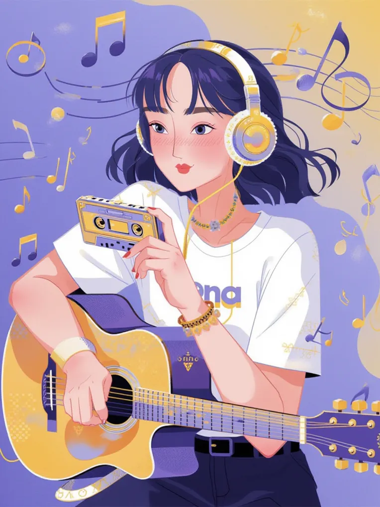 Flat Illustration,Girl,Style Boost,LoRA,FLUX.1