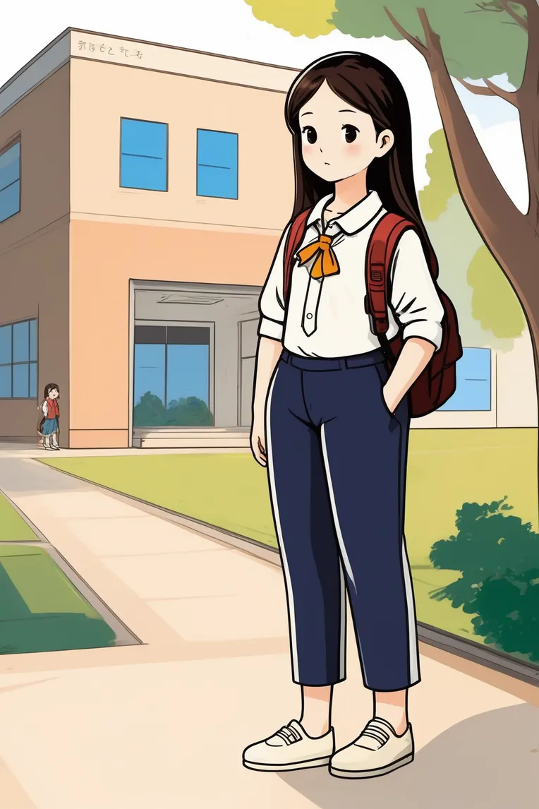 Flat Illustration,Girl,Object Enhance,Checkpoint,SDXL