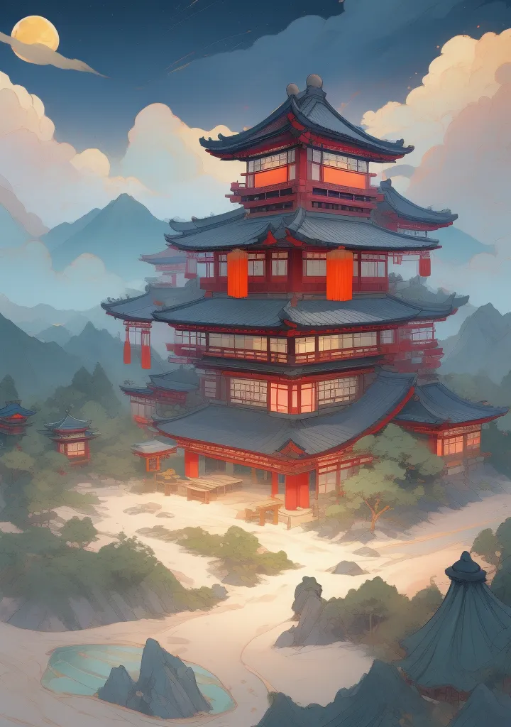 666模型】水墨水彩国风山水画风景模型_V1.0-LoRA-六六六模型-Shakker