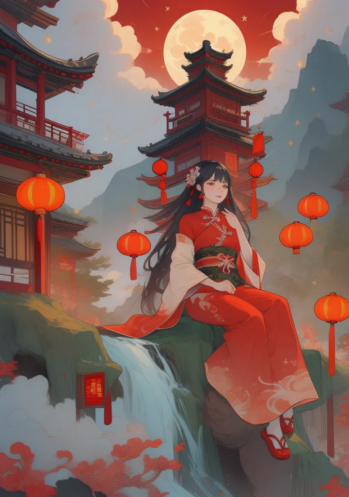 666模型】水墨水彩国风山水画风景模型_V1.0-LoRA-六六六模型-Shakker