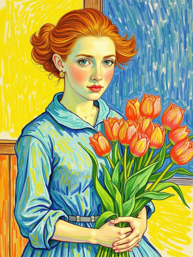 阿容容_F.1 油画蜡笔，梵高，印象派-LoRA-阿容容-LiblibAI