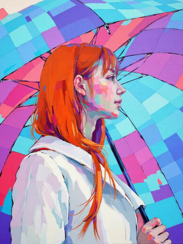 作者不詳　油彩画 现代画风：表现&抽象| 块状笔触_油画风格强化-LoRA-Dream2046-LiblibAI