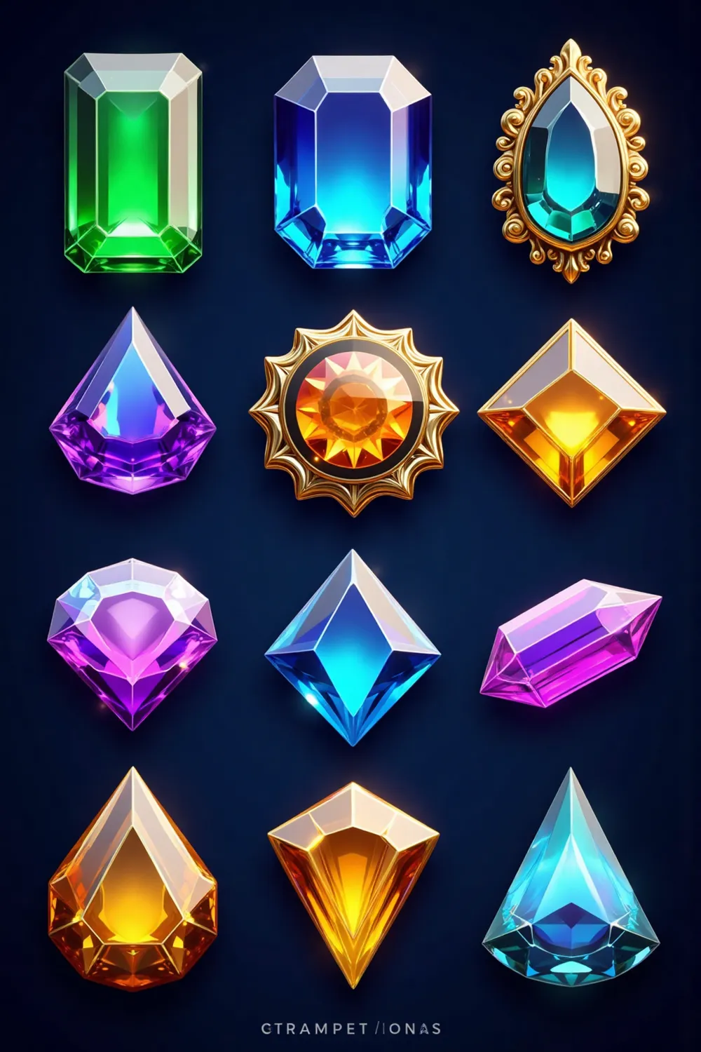 「宝石图标」GEMS ICONS-LoRA-AI模法师-LiblibAI