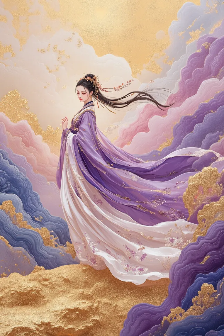Traditional Painting Media,Girl,Style Boost,LoRA,FLUX.1