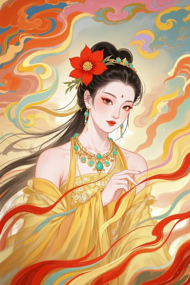 国风—敦煌壁画艺术_历史的惊鸿一瞥—中国风审美-LoRA-起风了ai