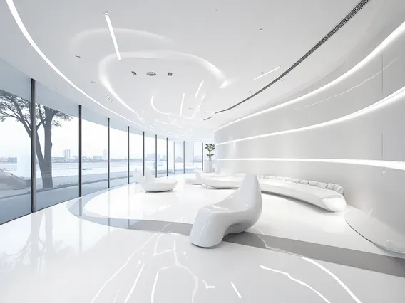 展览展厅_极简纯白商业空间设计-LoRA-设计师关关-LiblibAI