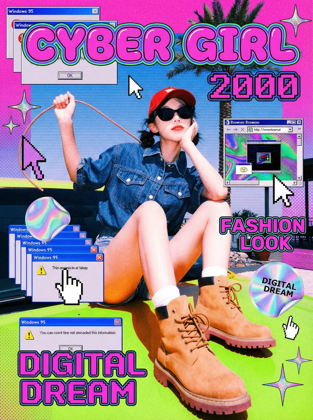 Y2K(千禧年)艺术风格海报--Jcy樂多-LiblibAI