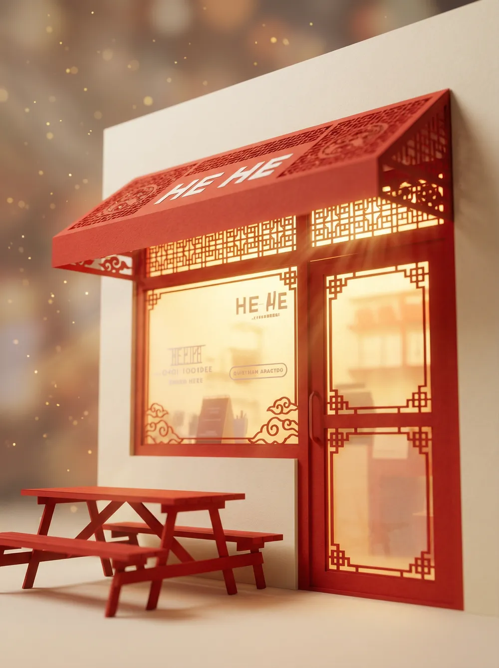 建筑剪纸效果--挣钱养菜菜-LiblibAI