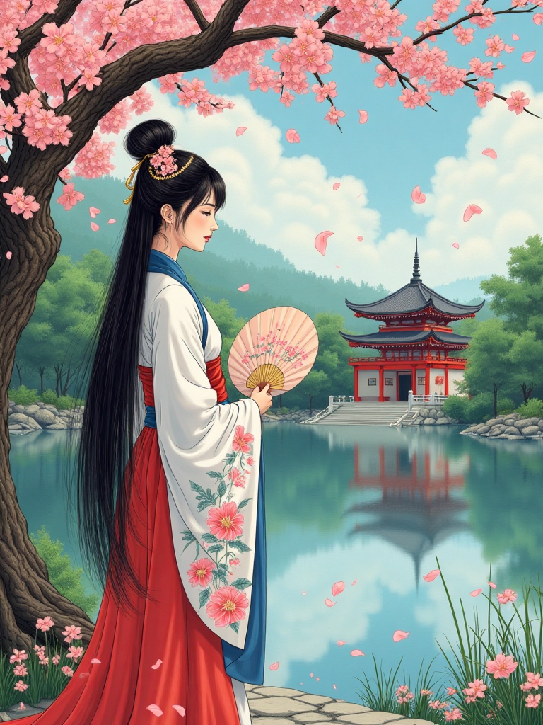 Chinese Style Elegant Rhyme Manga Illustration 国风雅韵漫绘