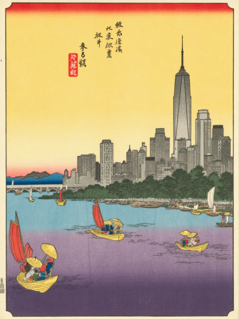 【新品未使用】絵画　イトウ エイジロウ Le ocean a43ff3cf53dff2063ad72ae1b33fc3