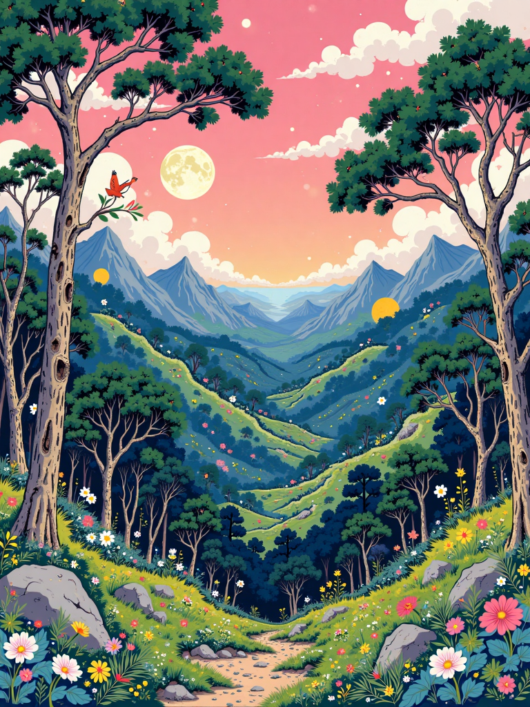 Colorful thick painting illustration 彩色厚涂插画