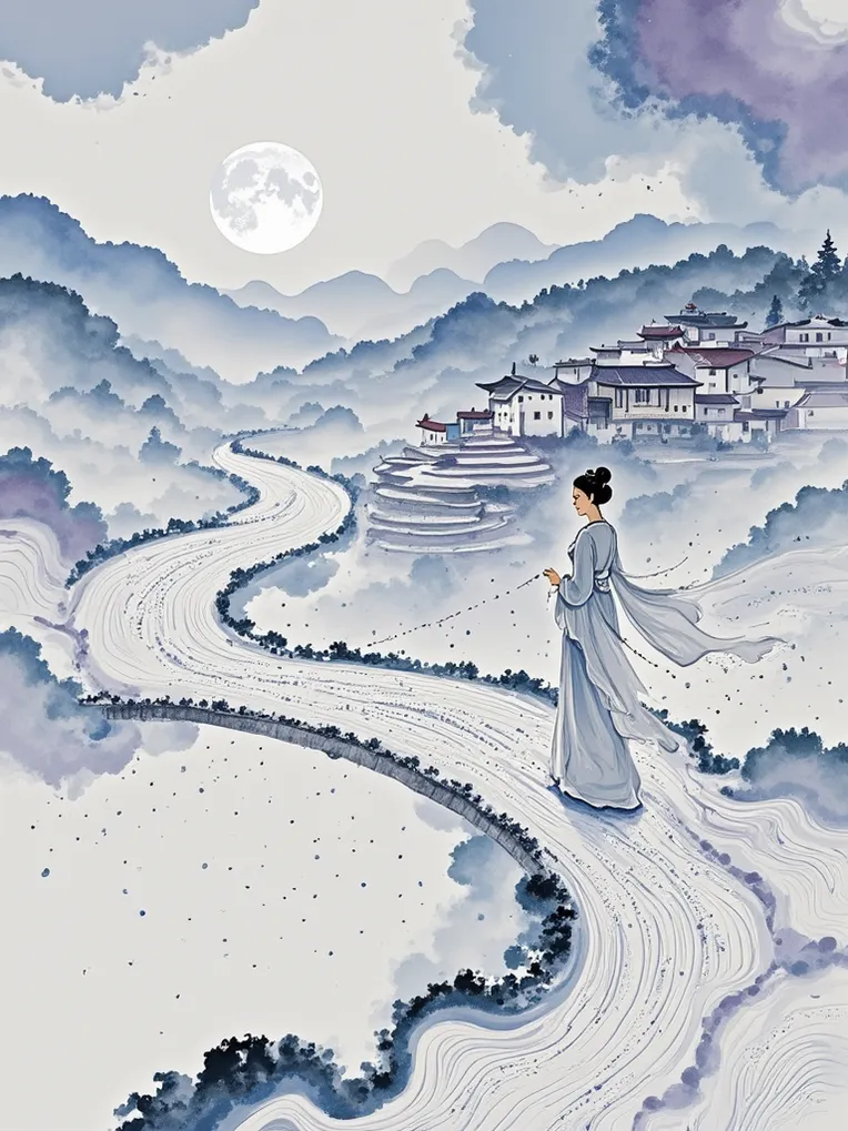 Chinese Style,Digital Painting Media,Building,LoRA,FLUX.1