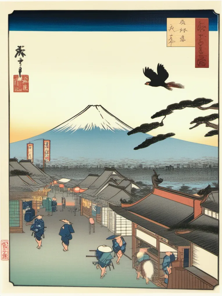 ai-Utagawa Hiroshig Ukiyo-e-LoRA-OpeArt-Shakker