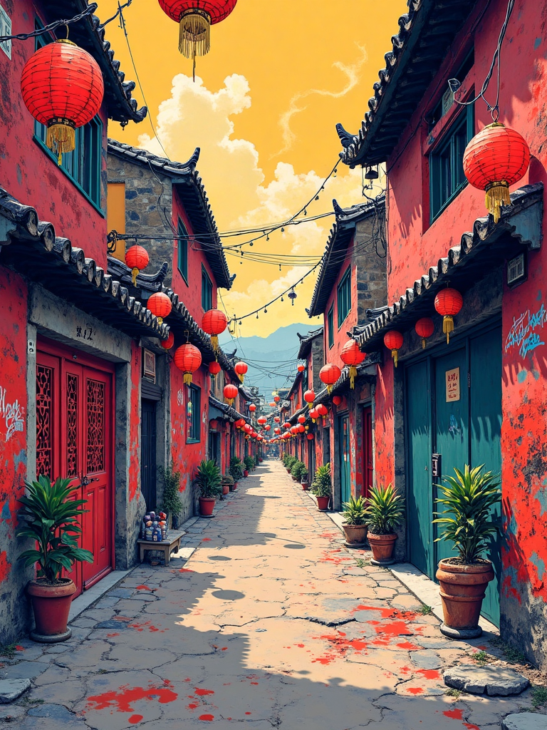 Graffiti spray paint street art style 涂鸦喷漆街头艺术风格