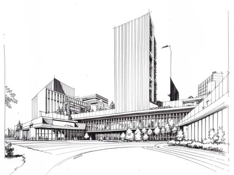 Hand-Drawn,Architectural Design,Building,LoRA,SD 1.5