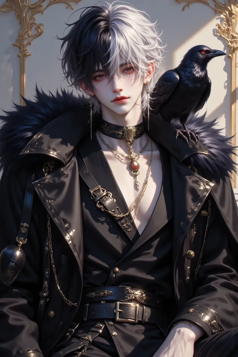 男生厚涂插画--小说推文--人物/F1/萍萍-LoRA-萍萍-Shakker