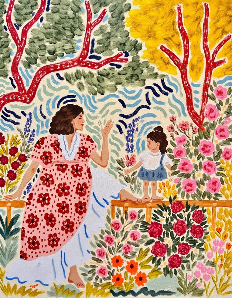 Classic Painting,Flat Illustration,Girl,LoRA,FLUX.1