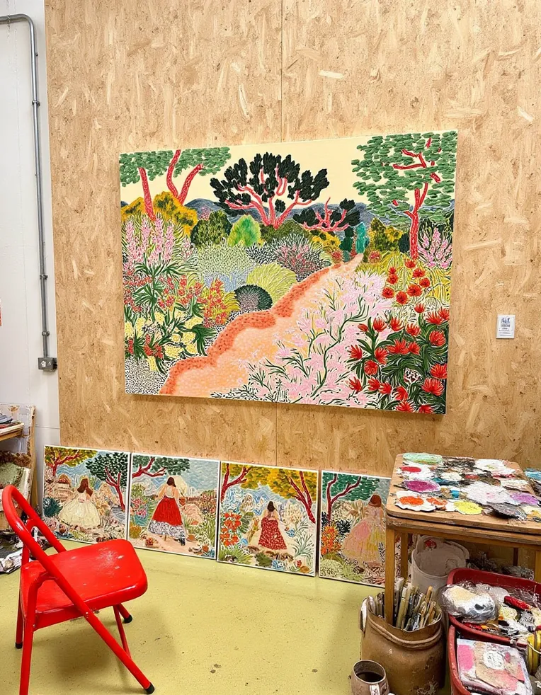 Classic Painting,Flat Illustration,Girl,LoRA,FLUX.1