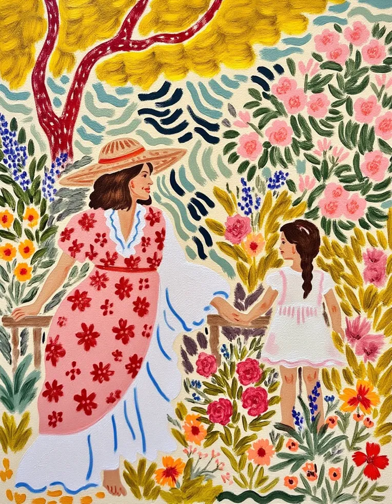 Classic Painting,Flat Illustration,Girl,LoRA,FLUX.1