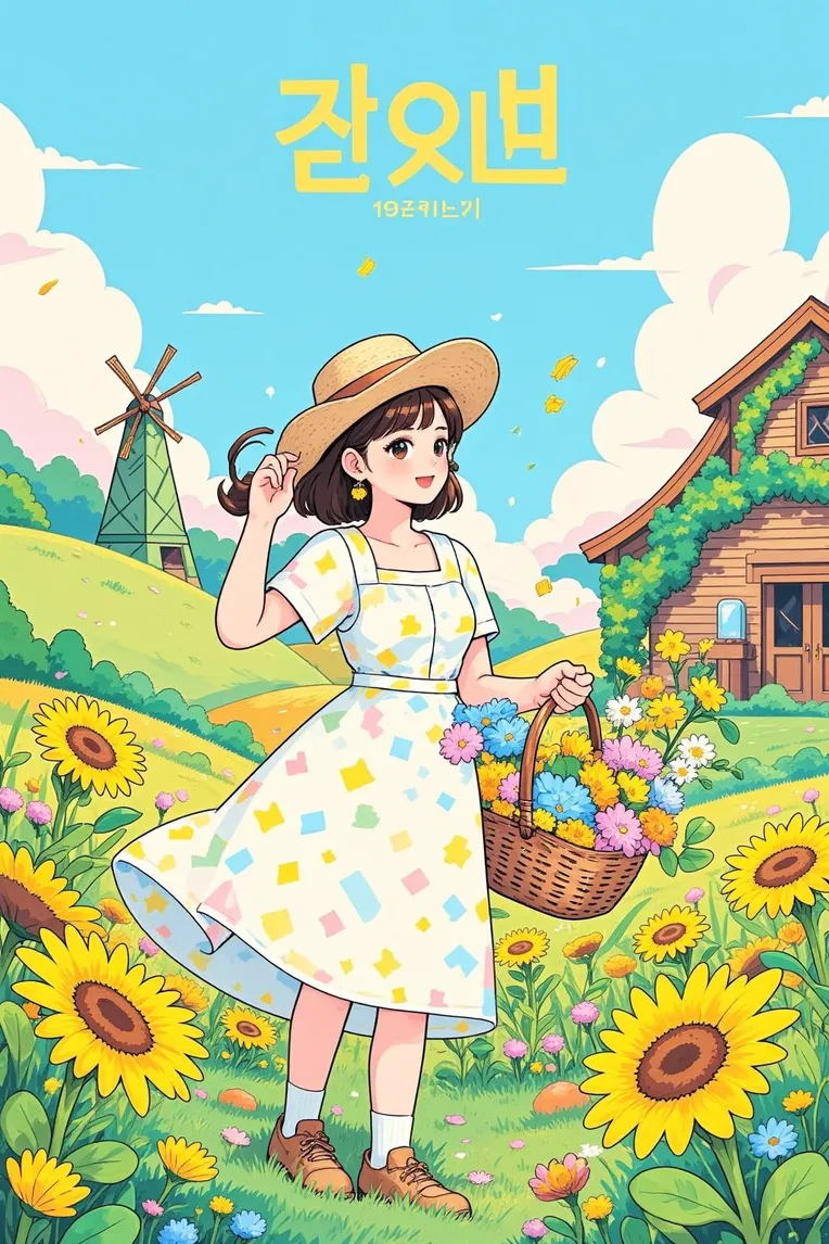 Flat Illustration,Girl,Style Boost,LoRA,FLUX.1