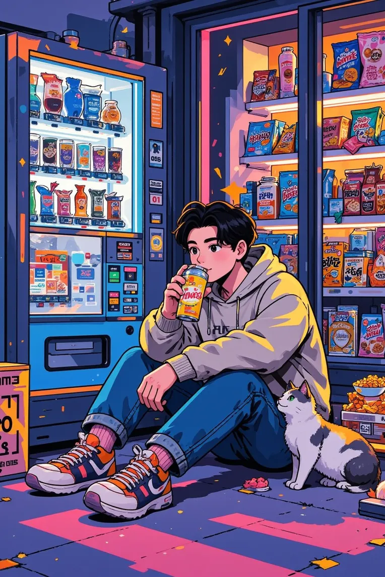 Flat Illustration,Girl,Style Boost,LoRA,FLUX.1