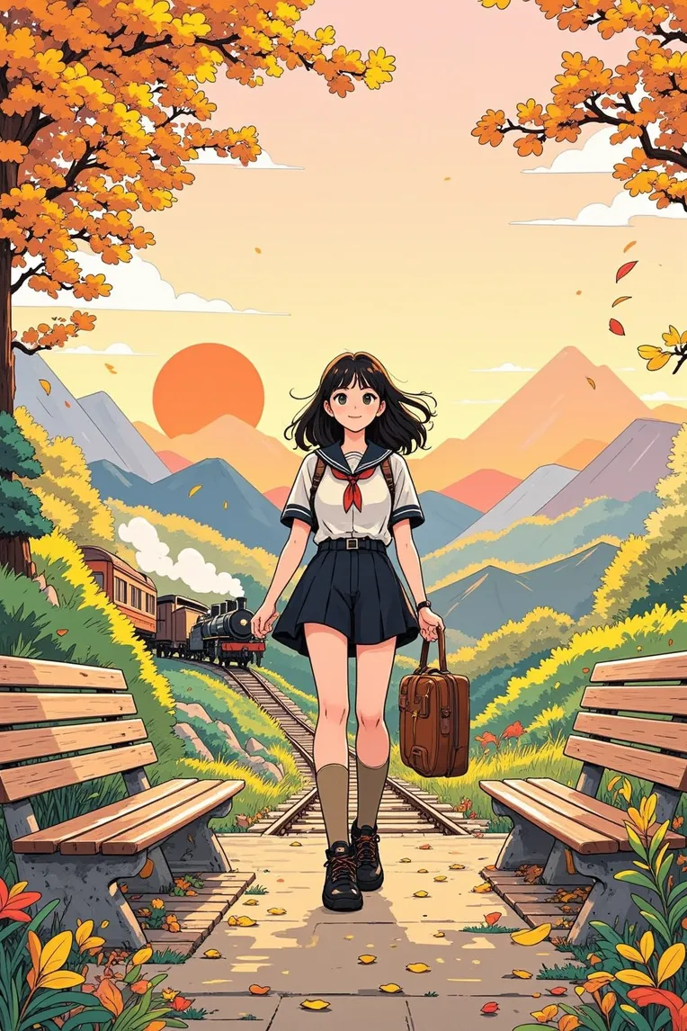 Flat Illustration,Girl,Style Boost,LoRA,FLUX.1