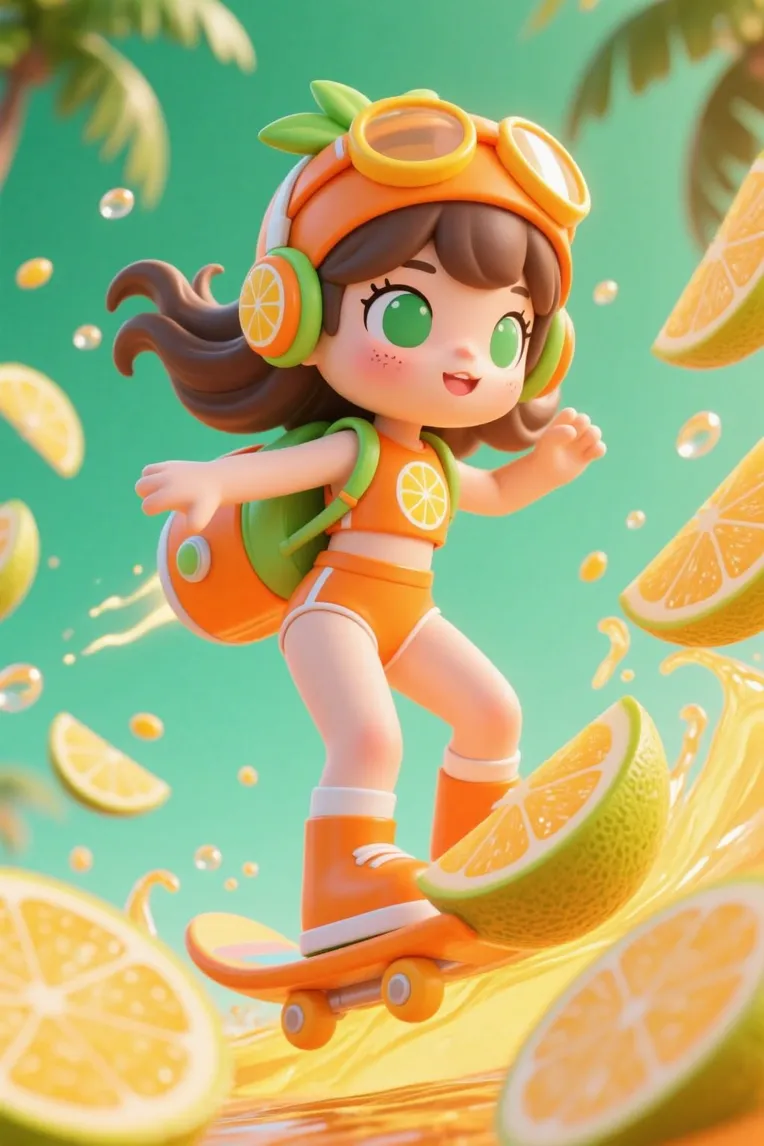 Cartoon style,Girl,Style Boost,LoRA,FLUX.1