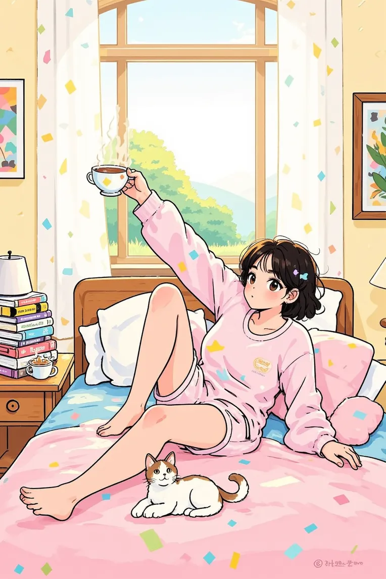 Flat Illustration,Girl,Style Boost,LoRA,FLUX.1