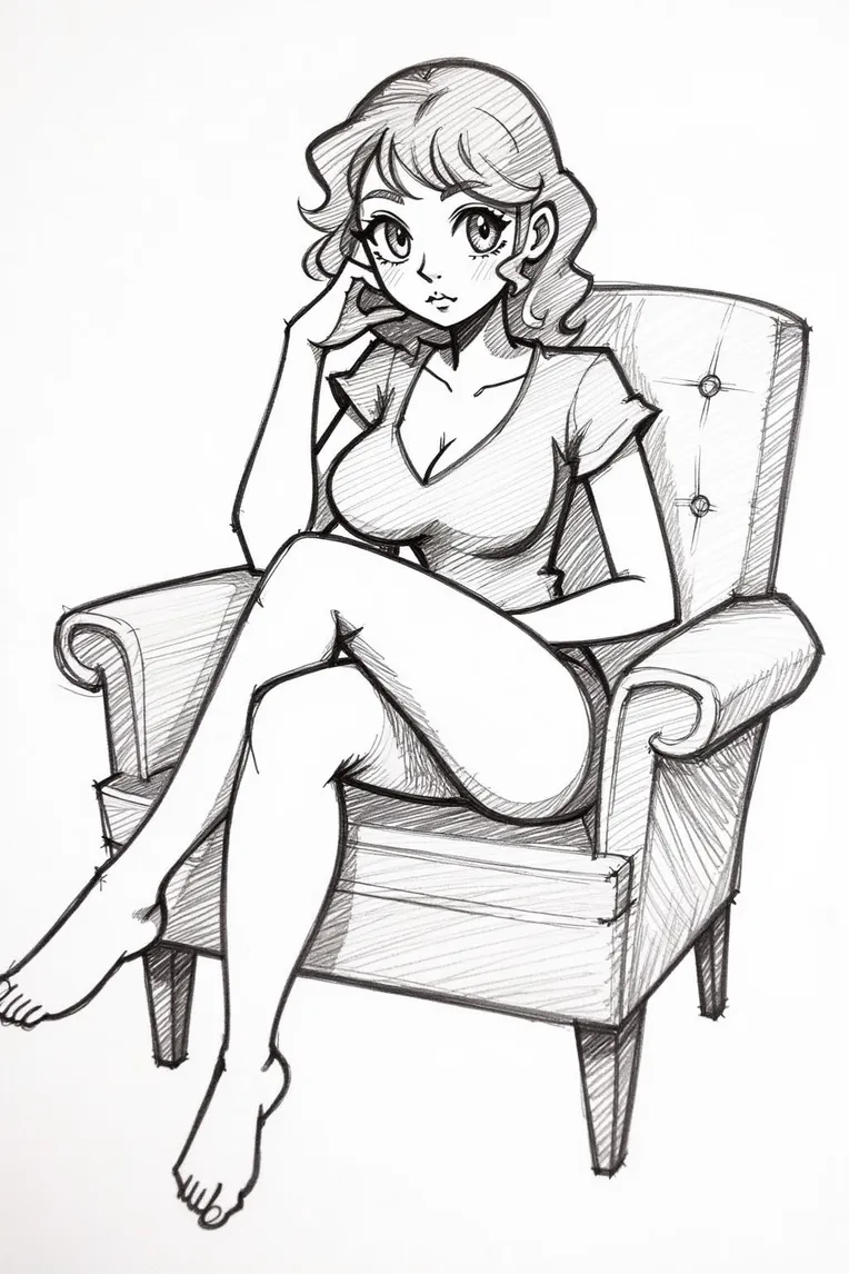 Traditional Painting Media,Girl,Composition Control,LoRA,FLUX.1