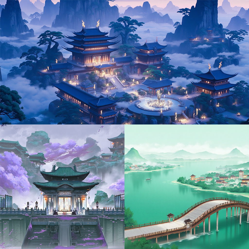 AI绘画-唯美中国风场景-模力-AI绘图-LiblibAI