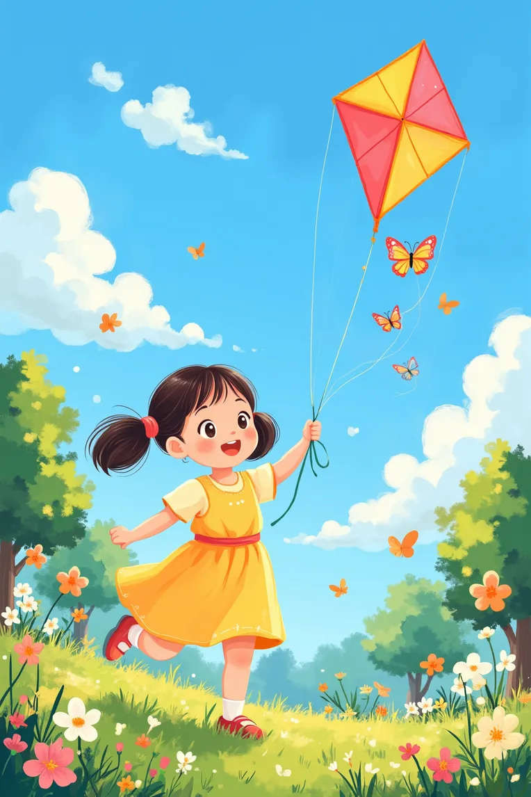 Kids' Illustration,Girl,Style Boost,LoRA,FLUX.1