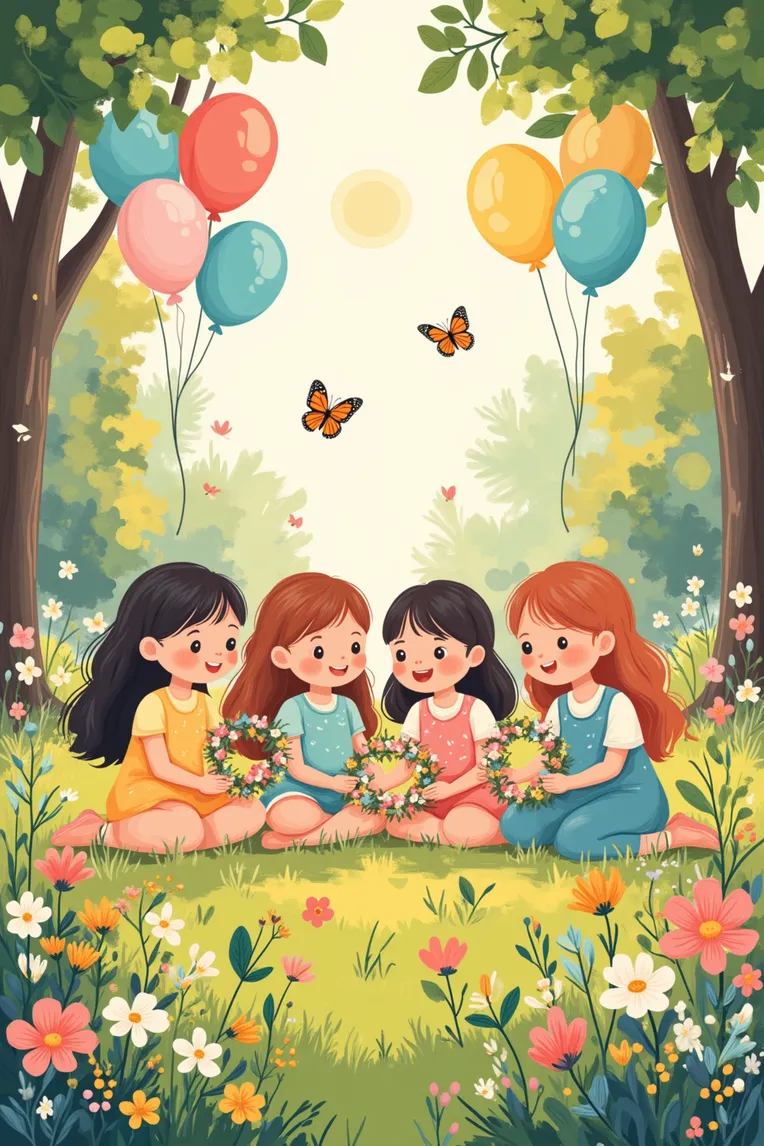 Kids' Illustration,Girl,Style Boost,LoRA,FLUX.1