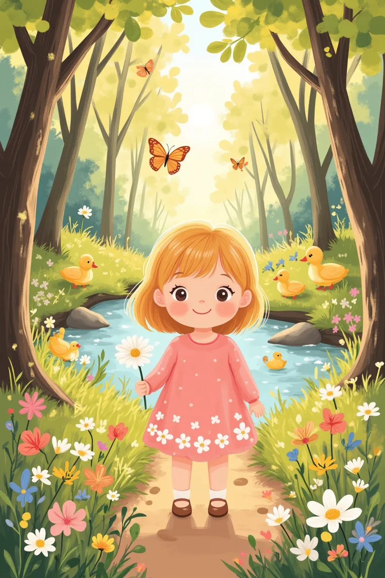 Kids' Illustration,Girl,Style Boost,LoRA,FLUX.1