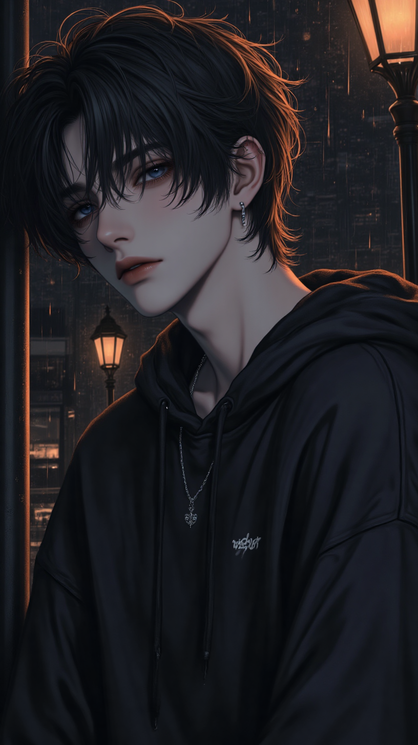 Lazy, rugged, handsome, fake, thick, smoky makeup, high-end style, male protagonist V1.0