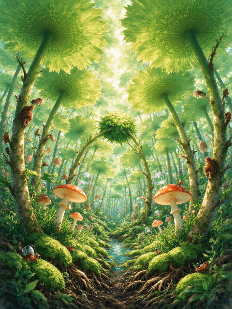 Watercolor illustration style plant world V1.0