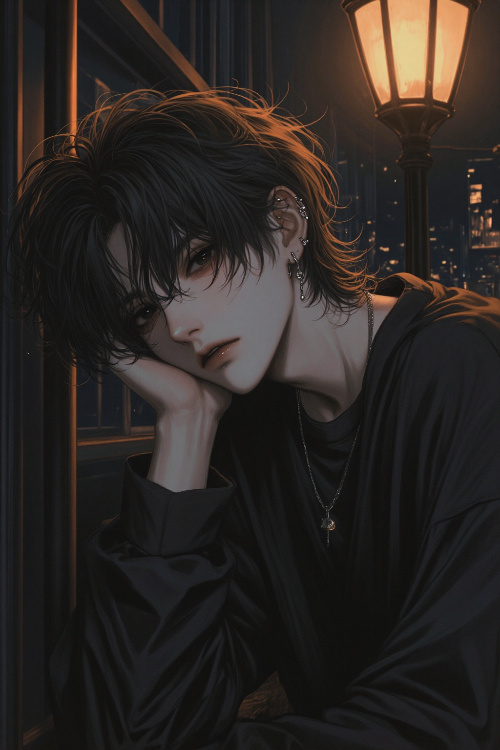 Lazy, rugged, handsome, fake, thick, smoky makeup, high-end style, male protagonist Z2.0