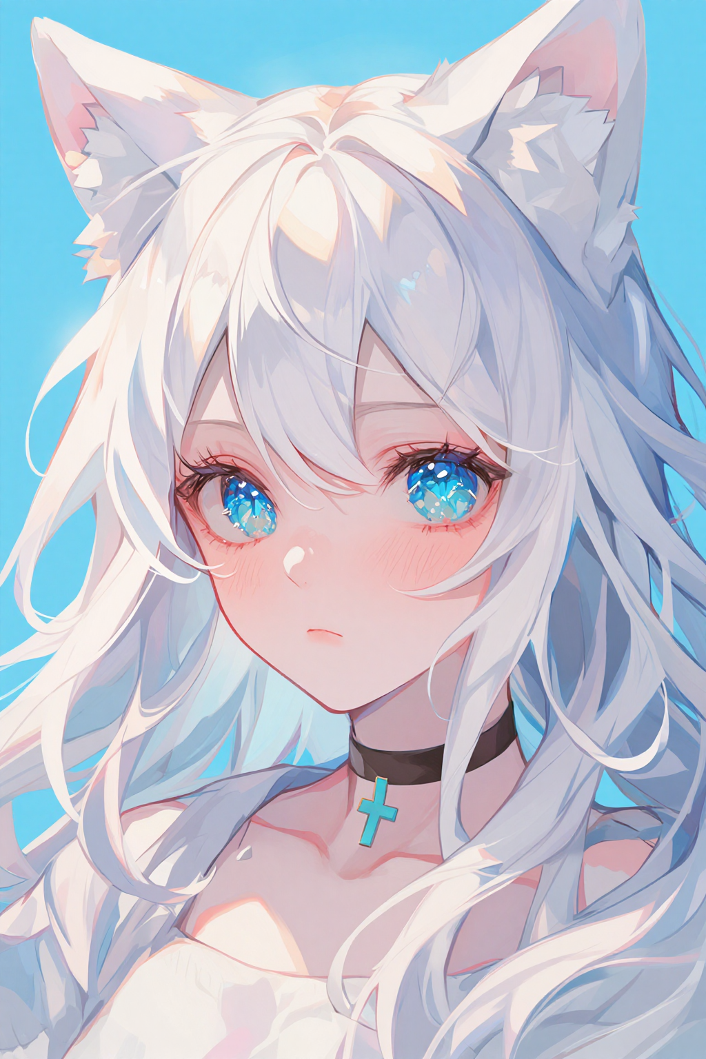 Fresh, flat-style Japanese anime character illustrations Z1.0