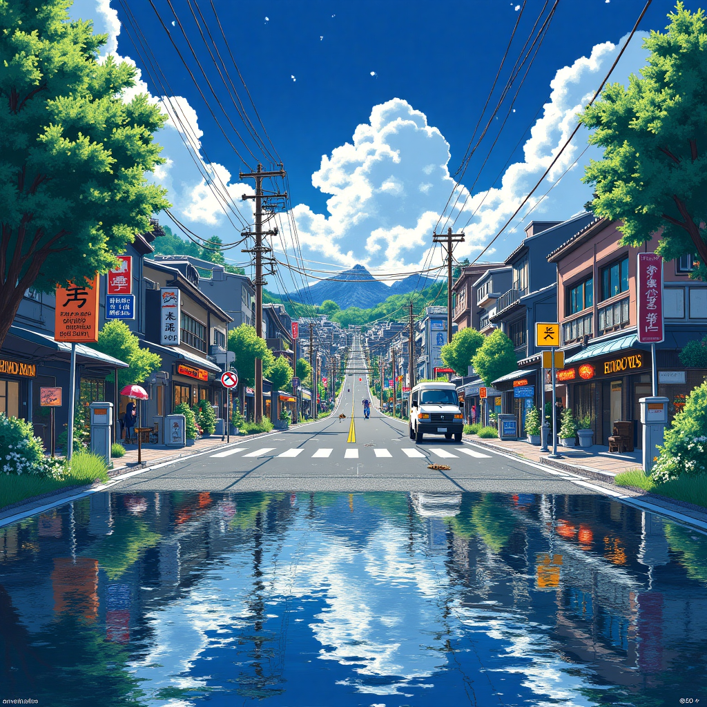 Shinkai-style soothing and fresh anime art style for common scenes v1.0