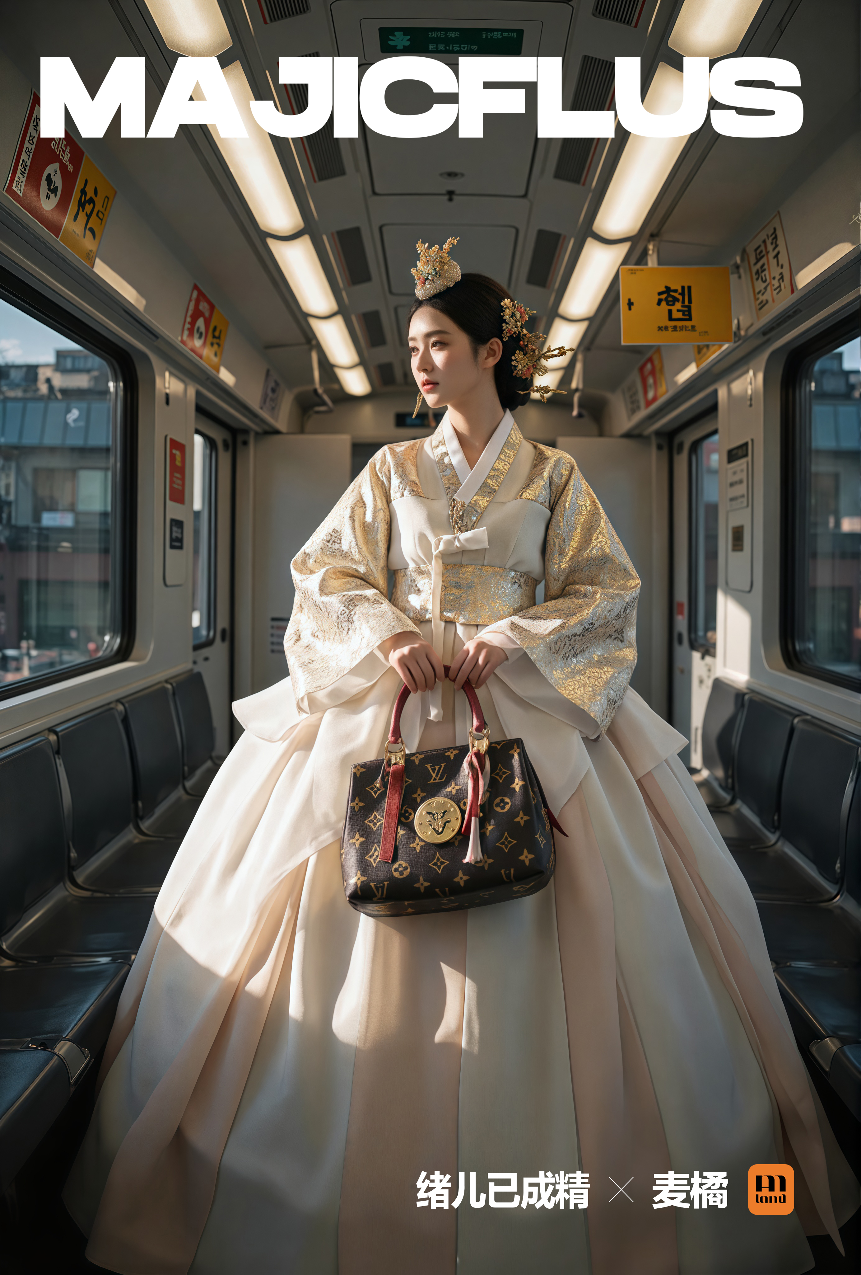 Traditional Korean Attire of Xu Er MaiOrange Exclusive V1