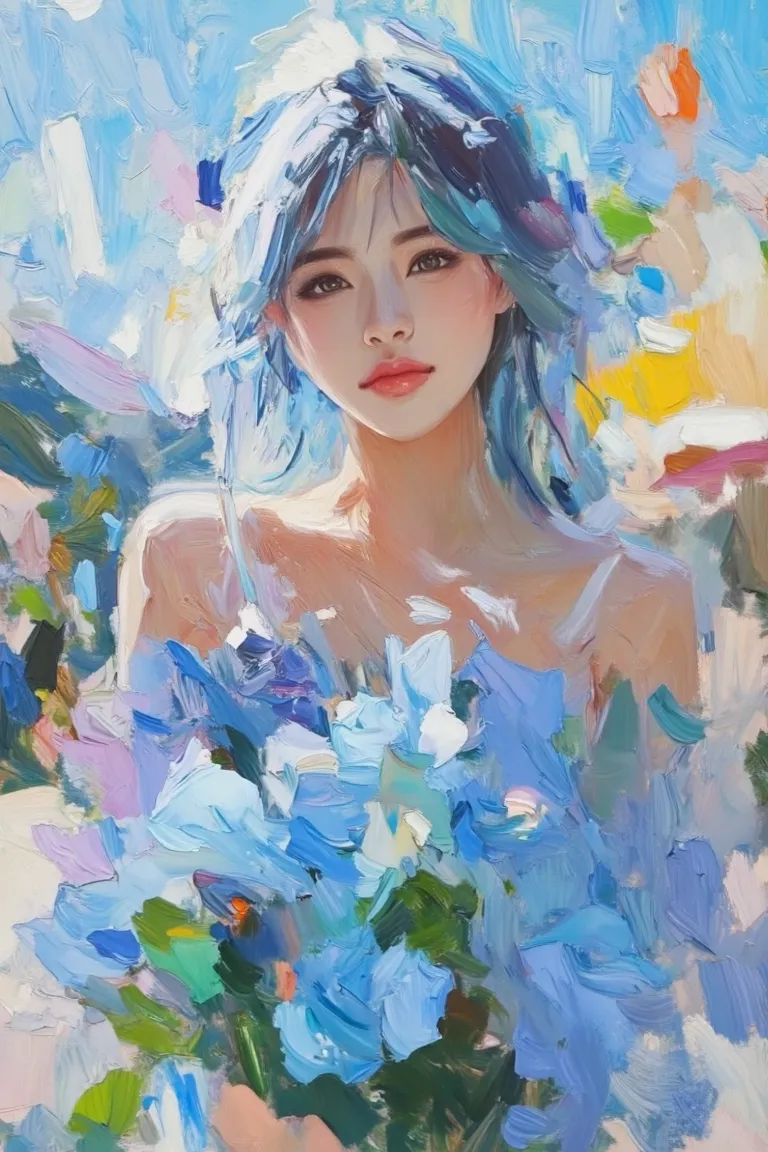 success  成功 （油彩画） 一键生成水彩油画风格美女工作流-工作流-青旭-LiblibAI