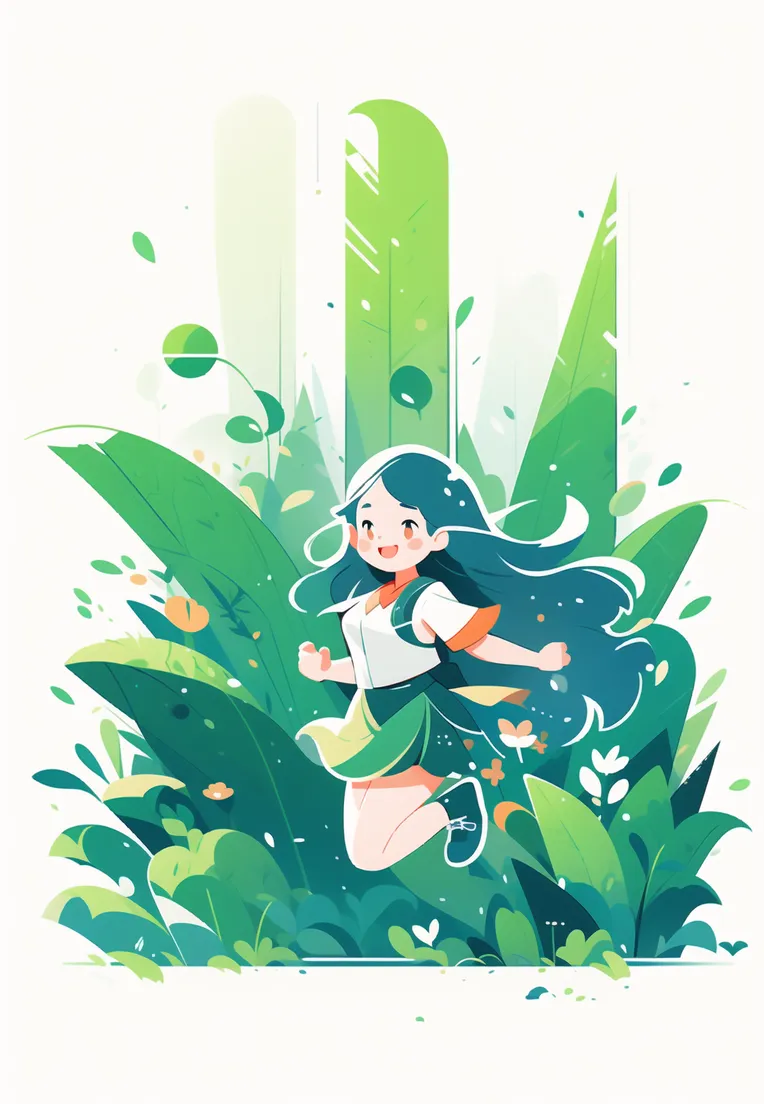 Flat,Flat Illustration,Girl,LoRA,SD 1.5