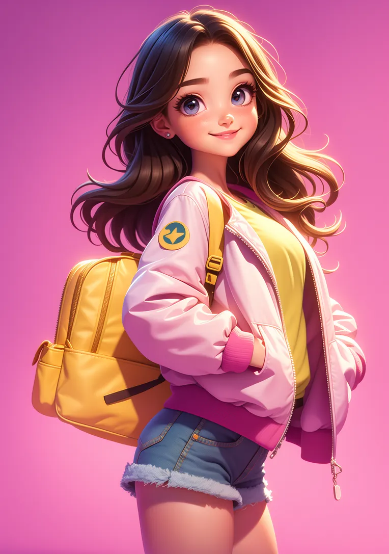 Cartoon style,Digital Painting Media,Girl,Checkpoint,SD 1.5