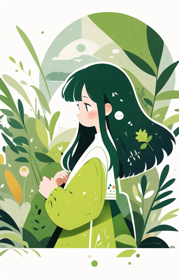 Flat,Flat Illustration,Girl,LoRA,SD 1.5