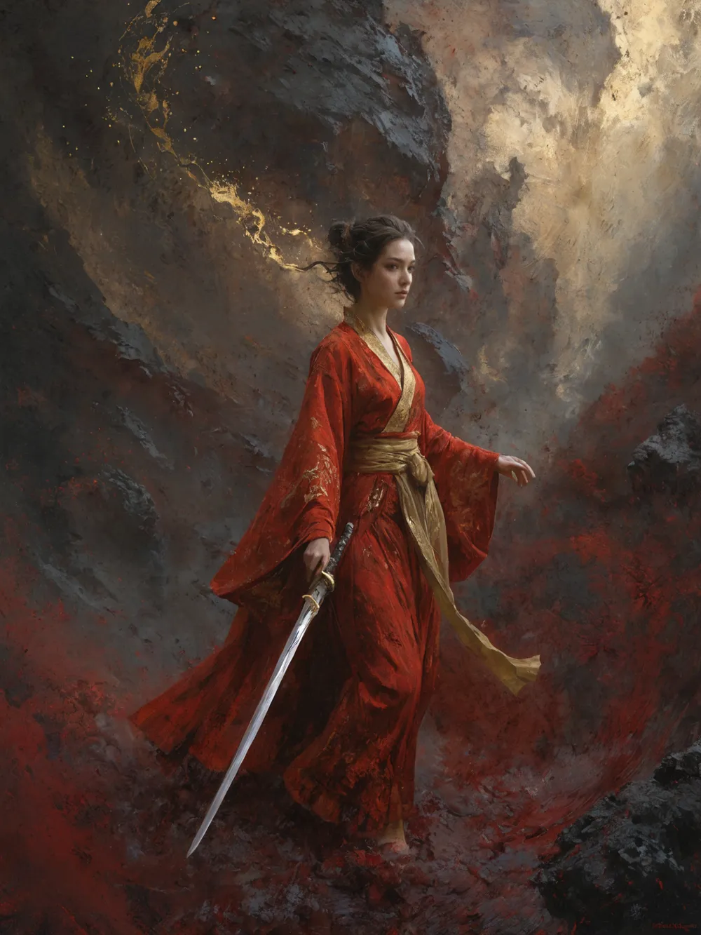 AdamXL丨厚涂高级感丨油画质感画风丨修仙水墨-LoRA-超梦_Adam在此-LiblibAI