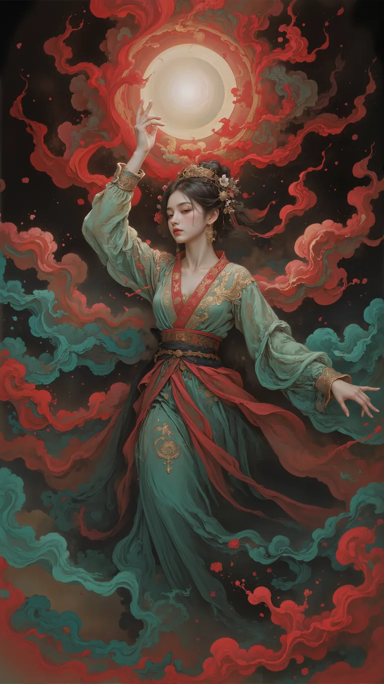 Traditional Painting Media,Girl,Style Boost,LoRA,FLUX.1