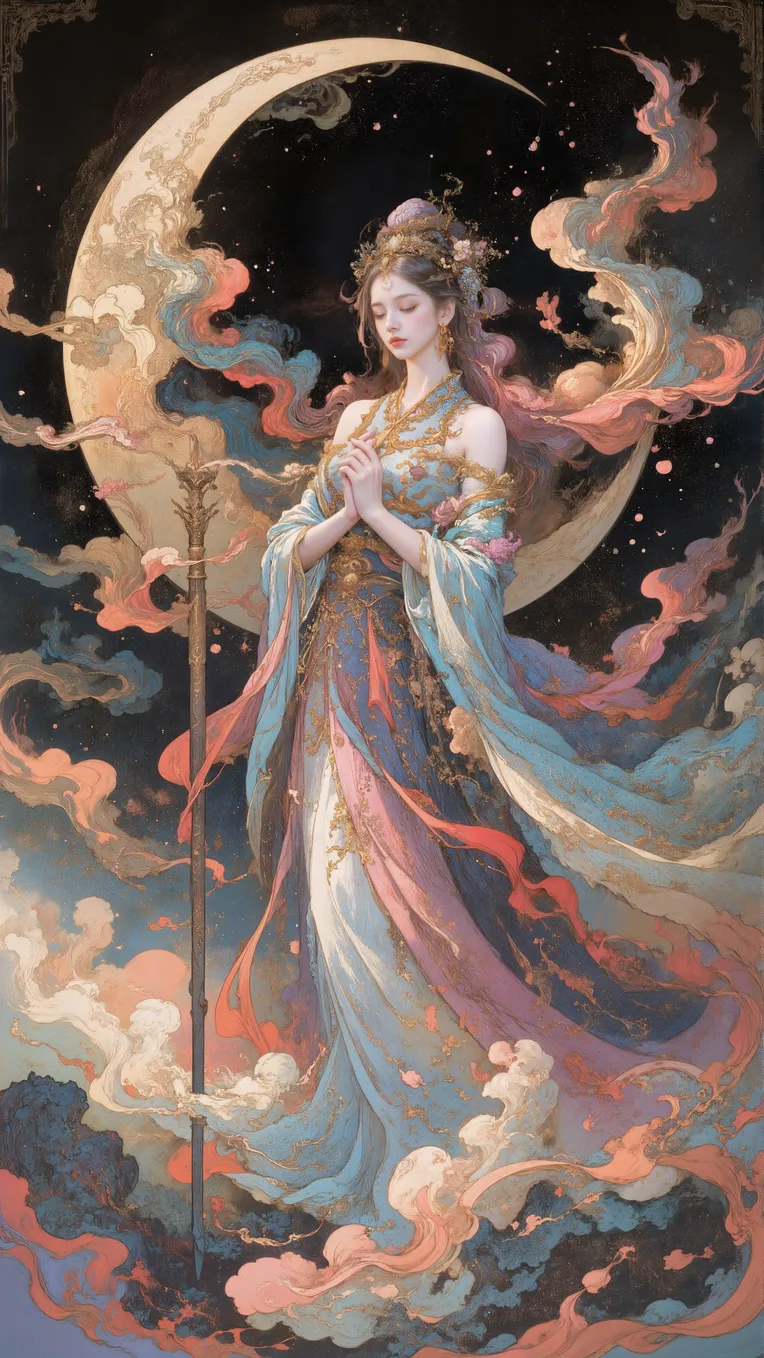 Traditional Painting Media,Girl,Style Boost,LoRA,FLUX.1